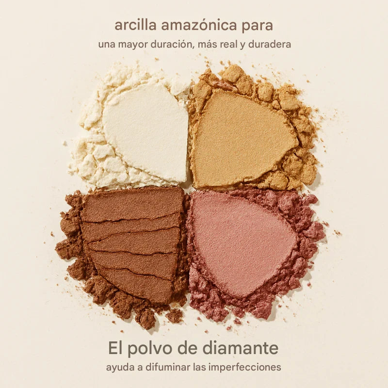 Maquillaje Esencial 4 en 1 - Todo lo que necesitas en una sola paleta.
